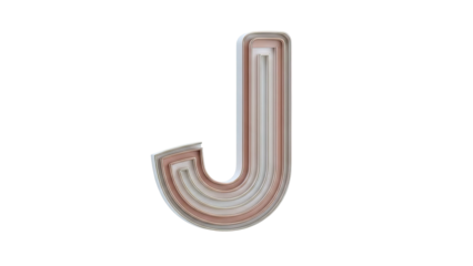 Art Deco Style Letter J