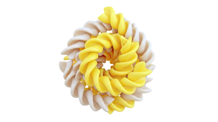 Fusilli Pasta Spiral Arrangement
