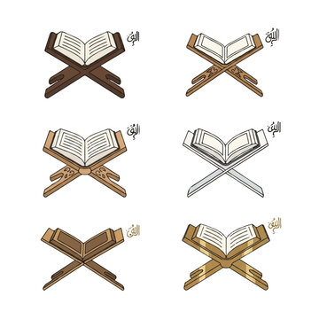 Quran Book on X Shaped Stand.