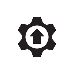 Obraz premium Upload File System Arrow Solid Settings Icon