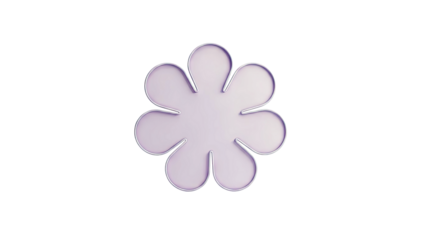 Purple flower shape