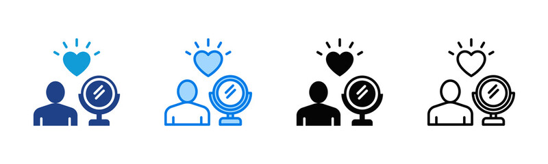 Obraz premium Self-Love Consistent and versatile vector icons illustrating essential concepts in various styles