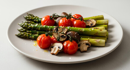 Modern Vegetarian Roasted Asparagus Dish