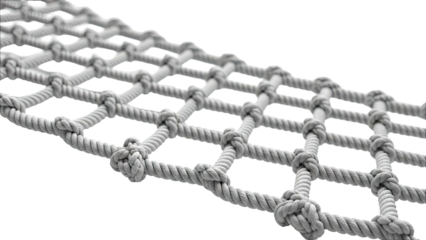 Close-up of a Gray Rope Net