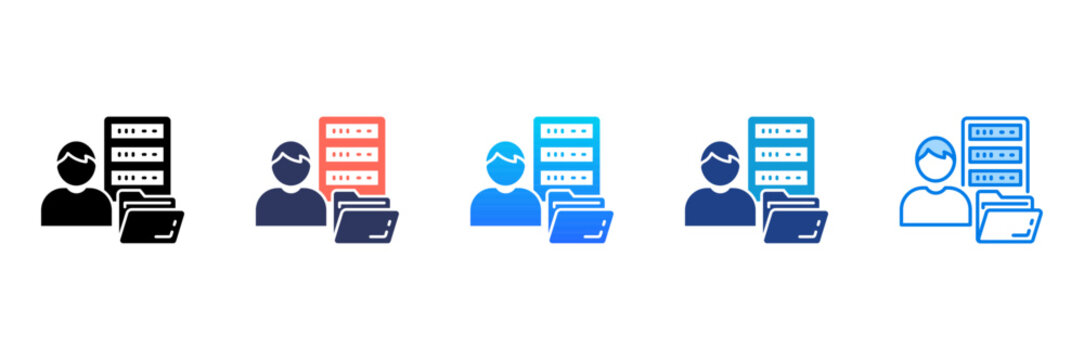 Customer Database Consistent and versatile vector icons illustrating essential concepts in various styles