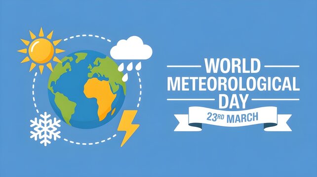 world meteorological day vector illustration. world meteorological day themes design concept with flat style vector illustration. Suitable for greeting card, poster and banner.