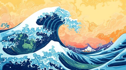 Abstract nature background. Abstract background for World Meteorological Day.