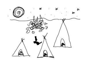 Tepees night life © Esmeralda