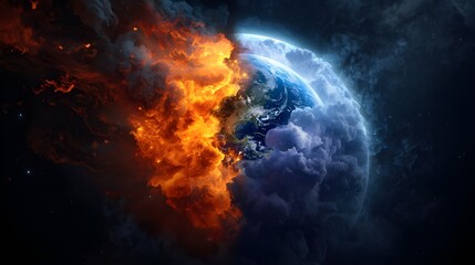 Obraz premium World meteorology meteorological day planet with weather abstract illustration generative ai