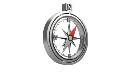 3d Icon of a Compass, Direction and Guidance, isolated on white background