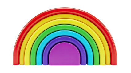 Vibrant Rainbow Arch Stacker Toy