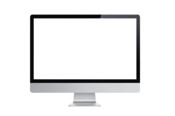 Modern computer display with sleek design for professional presentations or website mockups today