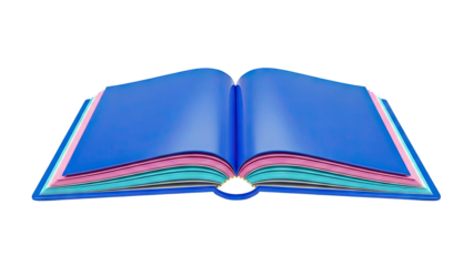 Open Book with Colorful Pages