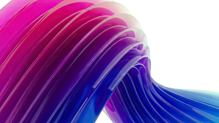 Gradient Ribbon Abstract