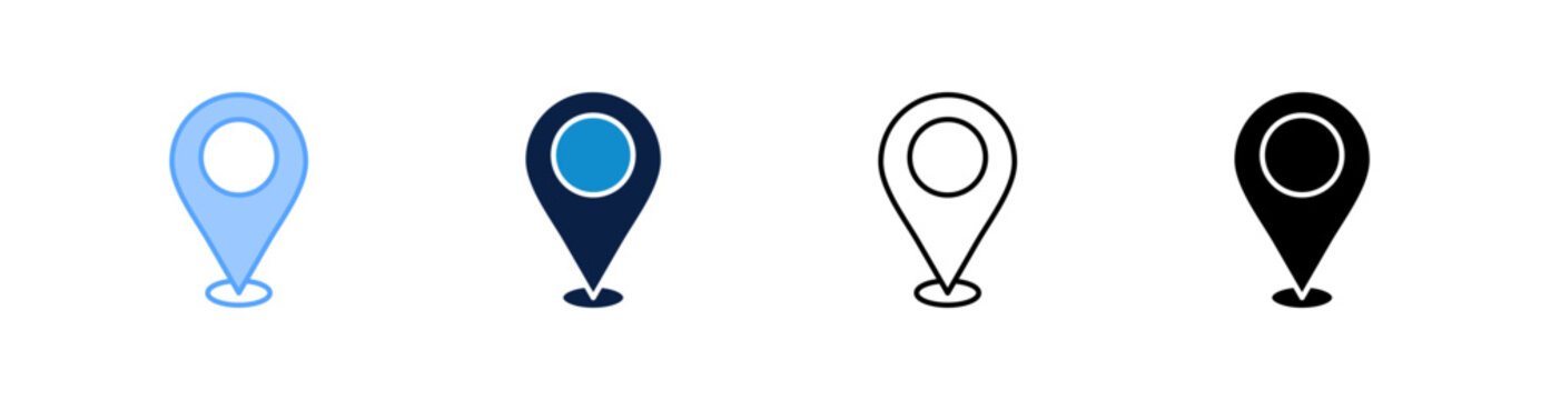 Location Multiple Style Icon Set Collection 