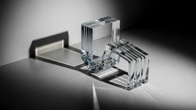 Abstract crystal structure shadows