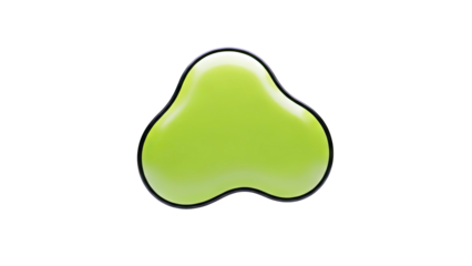 Green Amoeba-Shaped Object with Black Border