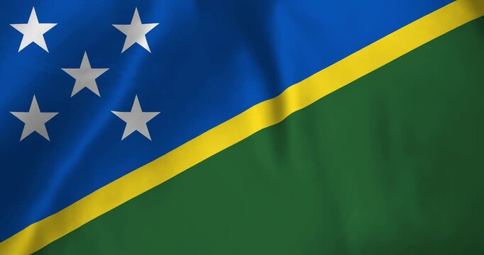 The solomon islands flag waving with the wind background loop video animation