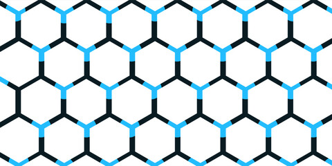 Naklejka premium White 3d hexagonal technology vector abstract background. Blue bright energy flashes under hexagon in modern technology futuristic background vector illustration. White honeycomb texture grid.