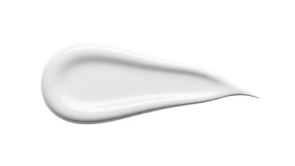 White cosmetic cream swirl on white background