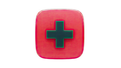 Fototapeta premium Red Medical Cross Icon
