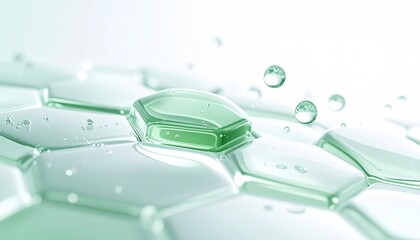 高保湿セラミド美容液の肌表面マクロビジュアル ジェネレーティブAI