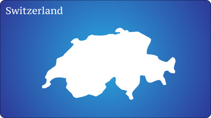 Fototapeta premium Switzerland Map World Map Illustration