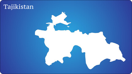 Fototapeta premium Tajikistan Map World Map Illustration