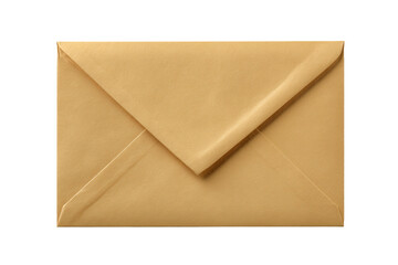Brown Envelope on White Background