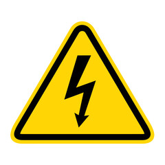 Warning High Voltage - Electrical Hazard Safety Sign Construction Site