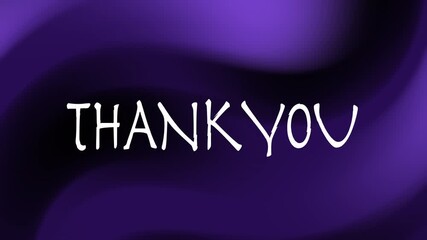 Message of gratitude expressed in elegant white text against a vibrant purple background, suitable for thank you notes, cards, or presentations.