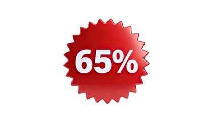 Red 65% Off Sticker