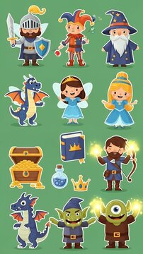 Pixel Art Fantasy Characters Knight Wizard Dragon Princess Fairy Archer Goblin Orc