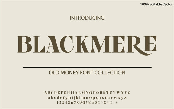 BLACKMERE is a distinguished old money sans serif font built on balance, restraint, and heritage clarity. Its clean letterforms suit luxury branding, editorial design, corporate identity, upscale pack