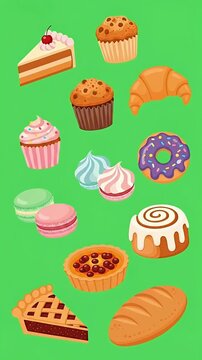 Pixel Art Pastries and Baked Goods Collection Freshly Baked
