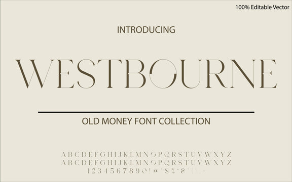 WESTBOURNE is a distinguished old money sans serif font built on balance, restraint, and heritage clarity. Its clean letterforms suit luxury branding, editorial design, corporate identity, upscale pac