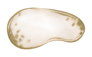 An abstract vintage watercolor stain isolated on a white background. Hand-drawn dialog box illustration for your design, logo, emblem, banner, or text. Delicate retro splash. Decorative template.