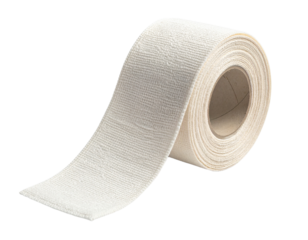 Roll of adhesive medical tape isolated on a transparent background