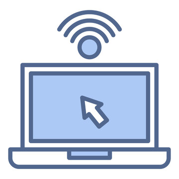 laptop blue style icon