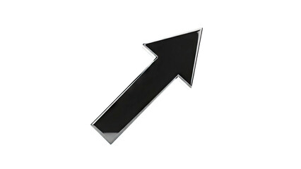 Glossy Black Arrow Pointing Upwards