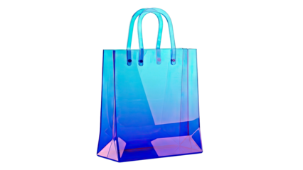 Blue Transparent Tote Bag