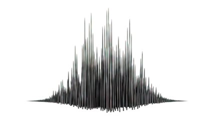 Abstract waveform spikes on a white background
