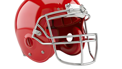 Red American Football Helmet