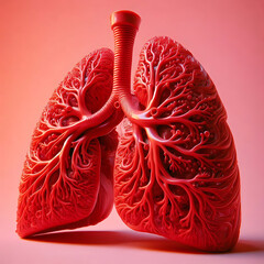 Healthy Human Lungs 2d illustration