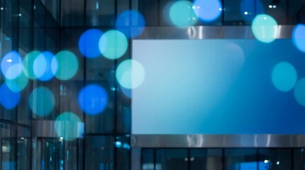 Abstract Blue Bokeh Background with Copy Space for Corporate and Technology Display