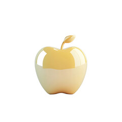 Glossy, yellow apple