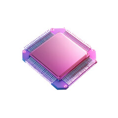 Digital chip, glowing