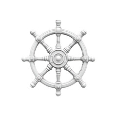 Obraz premium Detailed 3D ship's wheel