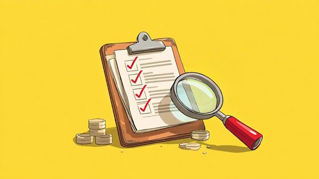 check list web template animation. Checklist icon animation with green screen background for chroma key video editing. Checklist icon 4k video.