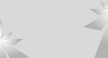 Minimalist Grey Geometric Border Background with Symmetrical Angular Shapes